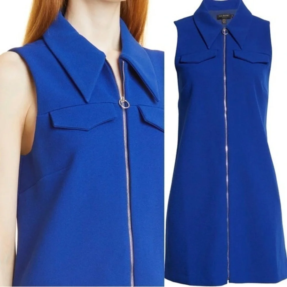 TED BAKER LONDON 60s A-Line Shift Minidress in Blue Size US 0-2 / Ted Size 1 - Picture 2 of 11